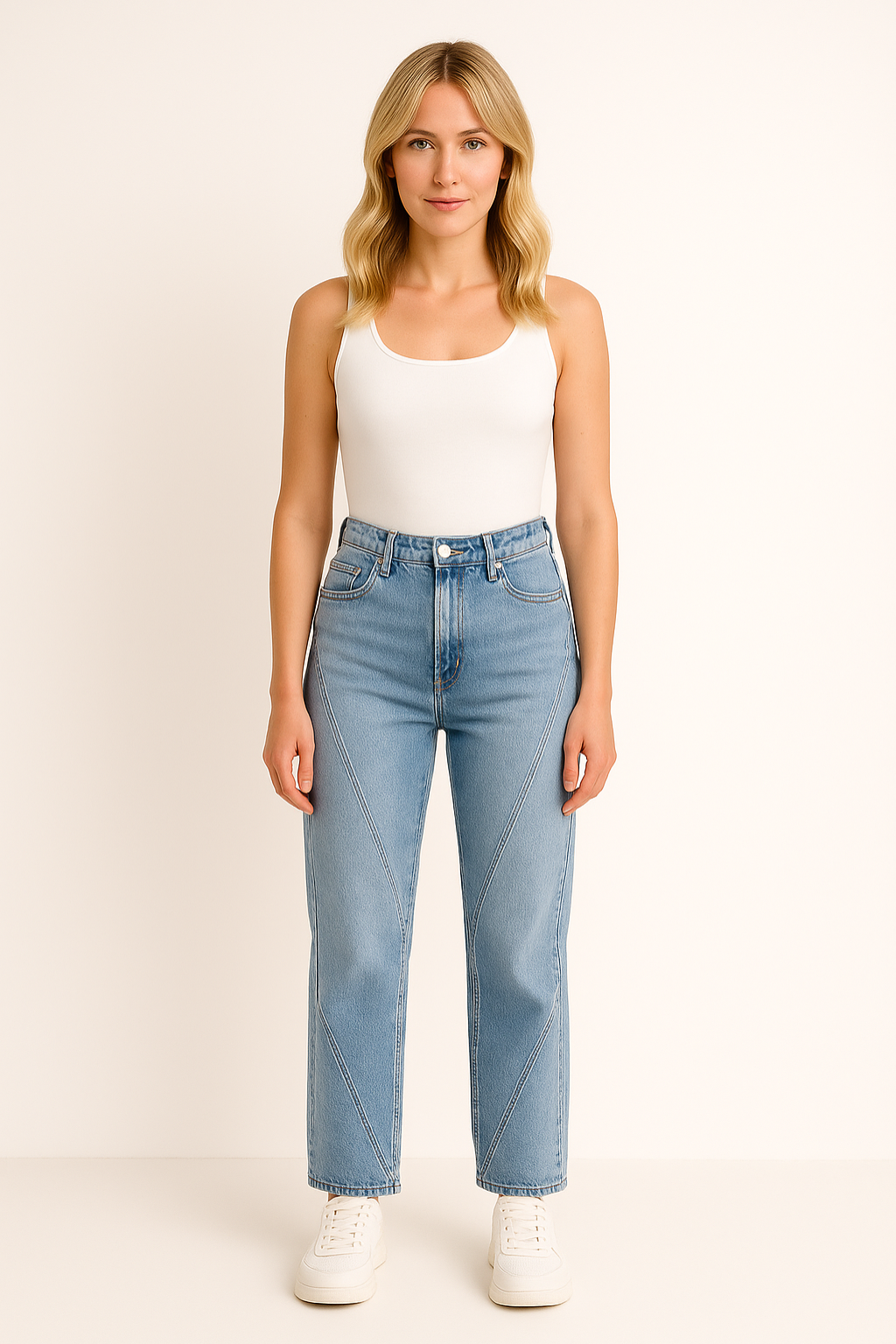 Alice - Wide Leg Women's Jeans – High-Rise Fit, Soft Denim, Relaxed Style for Everyday Wear