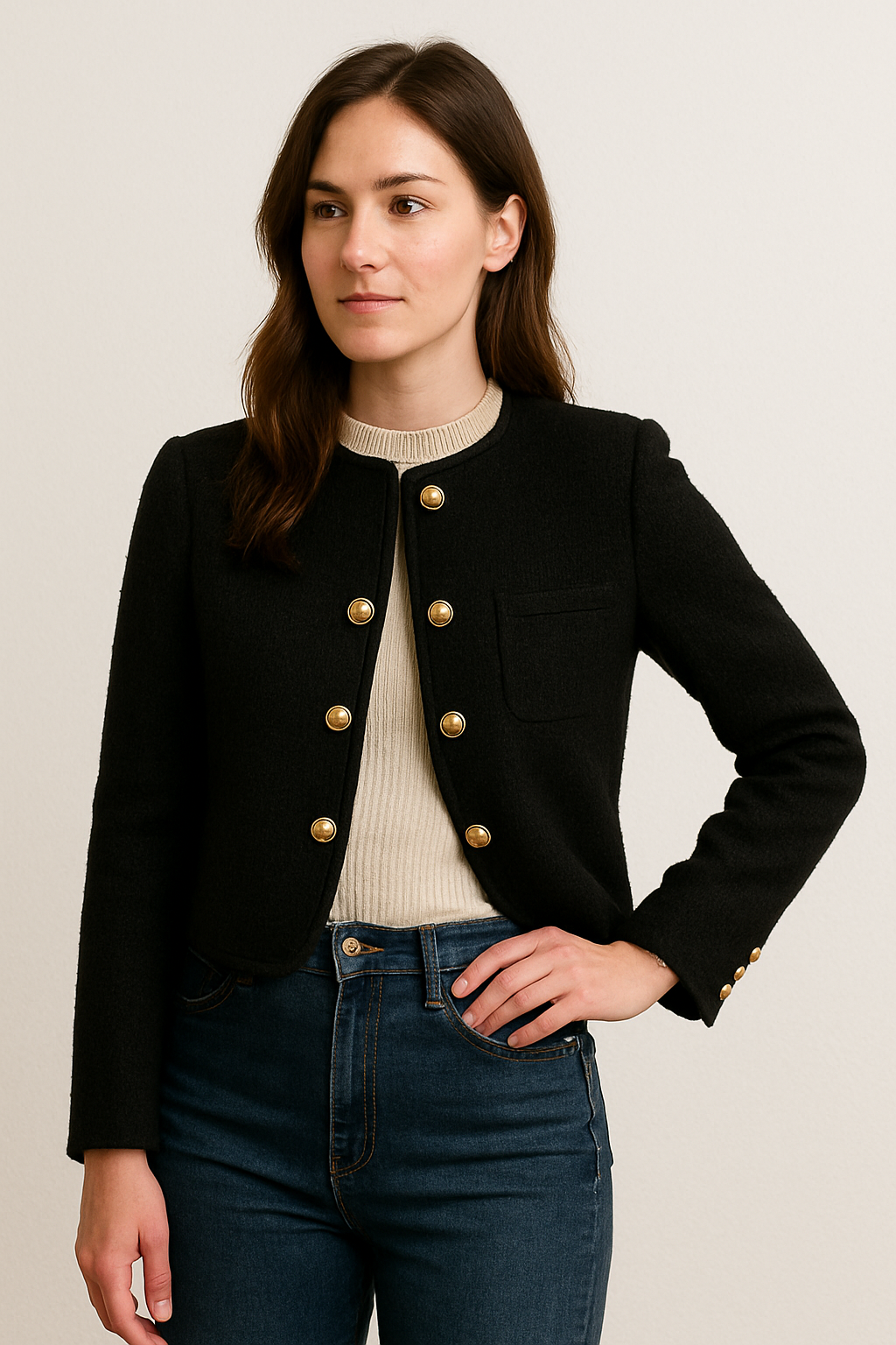 Alicia – Women's Chic Tweed Blazer for Summer | Lightweight Tailored Jacket