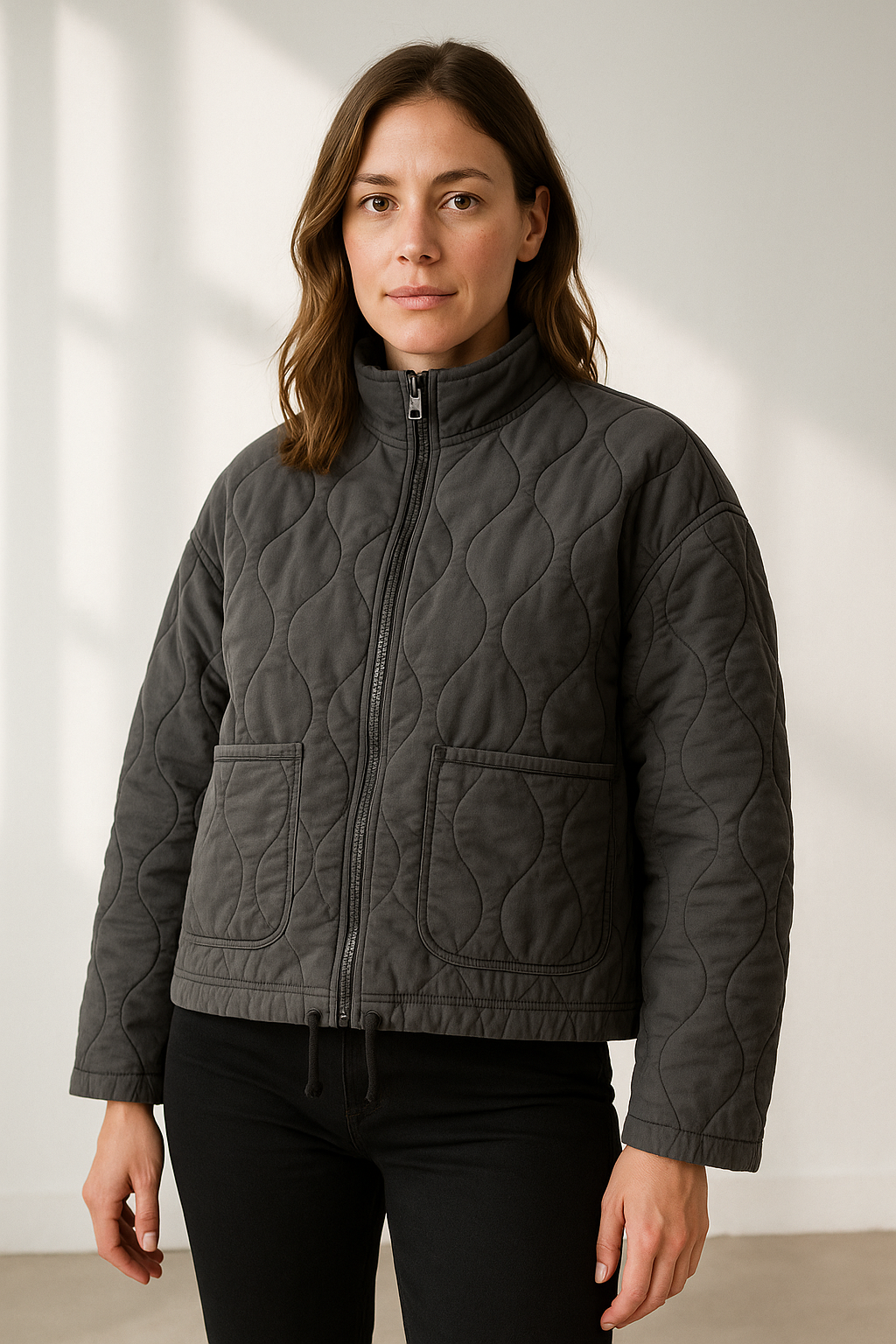 Ameera | Women's Plaid Jacket – Lightweight Cotton Blend for Everyday Style