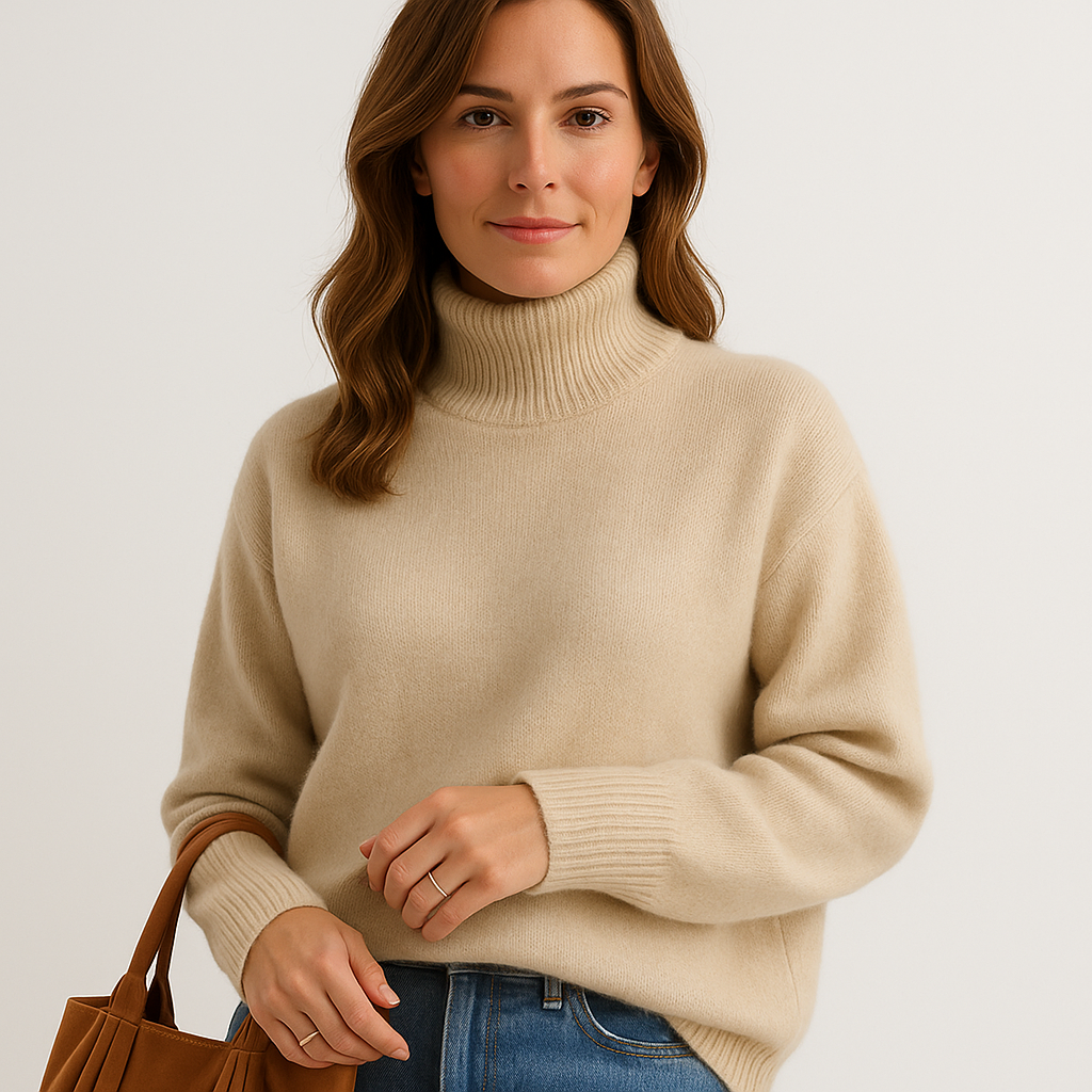 Amelia - Women's Cashmere Turtleneck Sweater - Soft, Warm & Elegant Knitwear