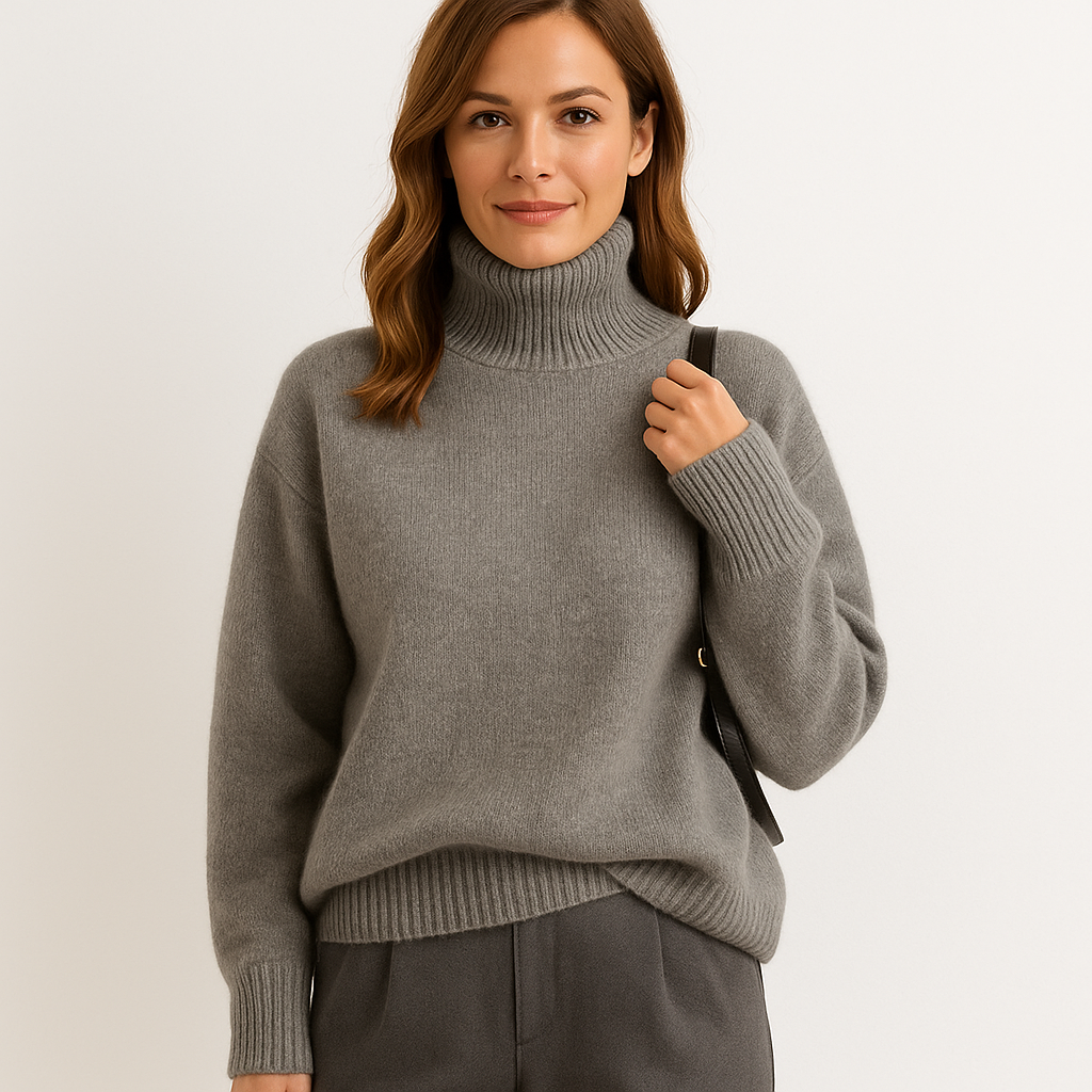 Amelia - Women's Cashmere Turtleneck Sweater - Soft, Warm & Elegant Knitwear