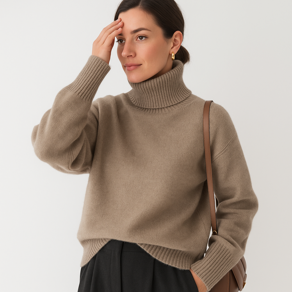 Amelia - Women's Cashmere Turtleneck Sweater - Soft, Warm & Elegant Knitwear