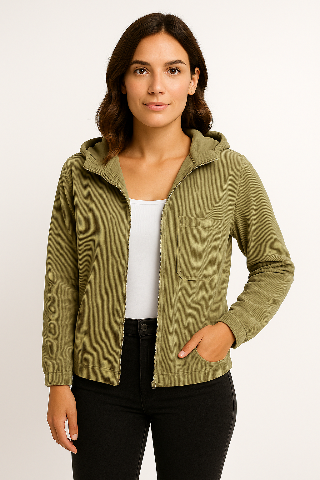 Amy - Women's Corduroy Jacket – Soft Cord Fabric, Relaxed Fit for Everyday Style