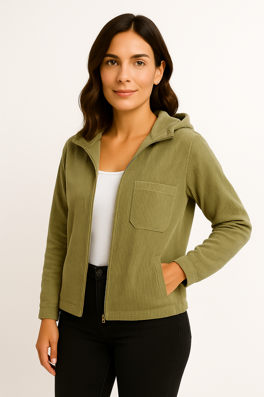 Amy - Women's Corduroy Jacket – Soft Cord Fabric, Relaxed Fit for Everyday Style