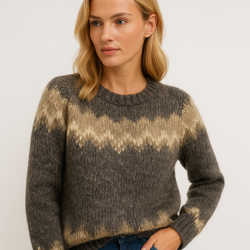 Eulalie - Cozy Warm Knitted Sweater with Elegant Design and Flattering Fit