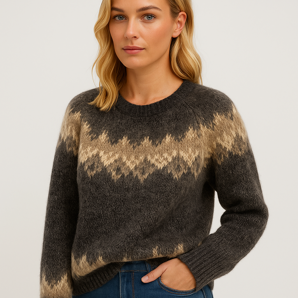 Eulalie - Cozy Warm Knitted Sweater with Elegant Design and Flattering Fit