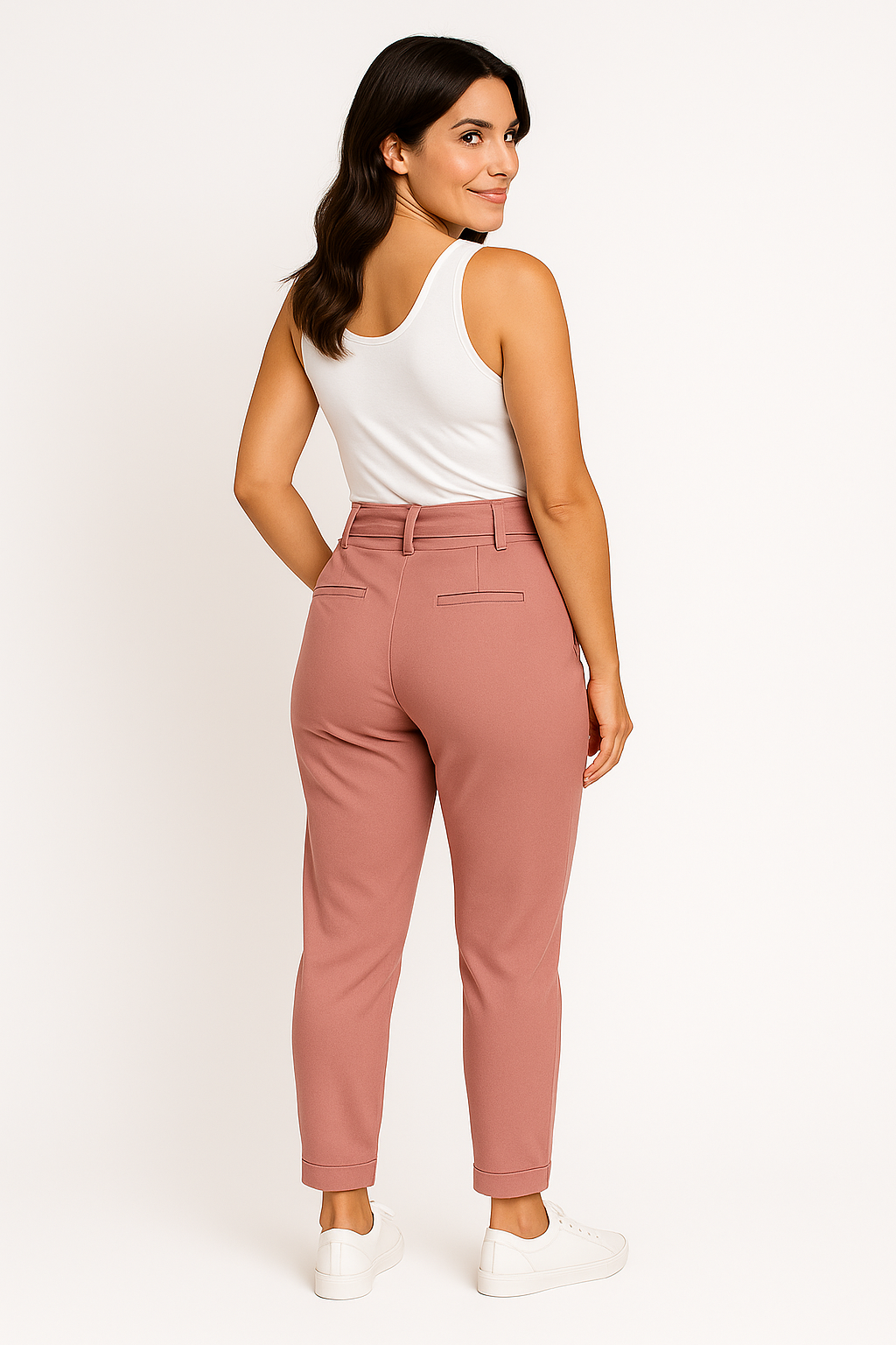 Olivia - Relaxed High-Waisted Women's Pants – Soft Fabric, Flattering Fit, and Casual Style
