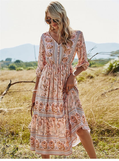 Bonnie | Bohemian Summer Dress – Embrace the Beauty of Boho-Chic