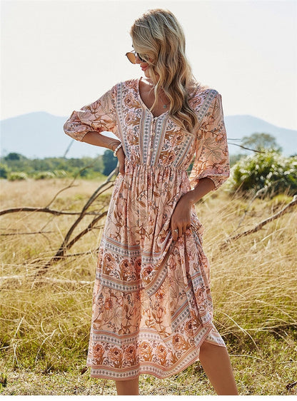 Bonnie | Bohemian Summer Dress – Embrace the Beauty of Boho-Chic