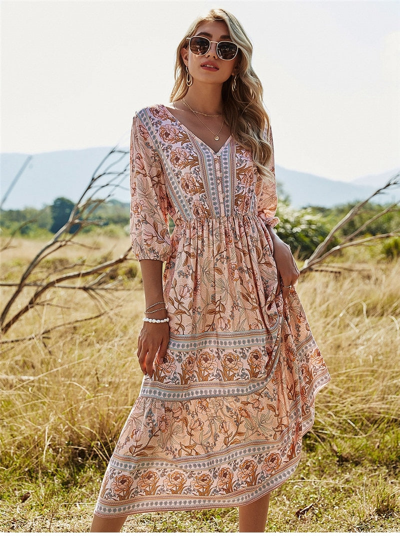 Bonnie | Bohemian Summer Dress – Embrace the Beauty of Boho-Chic