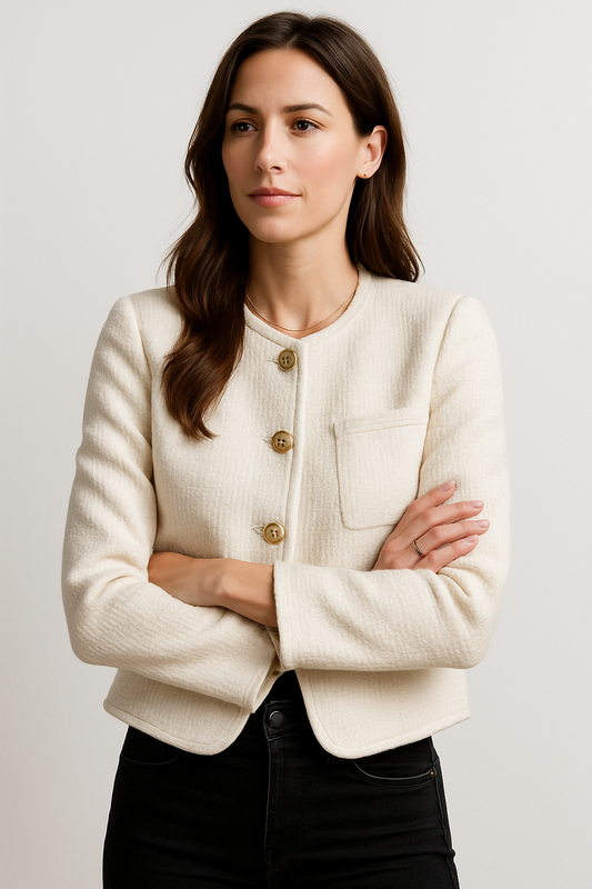 Alicia – Women's Chic Tweed Blazer for Summer | Lightweight Tailored Jacket