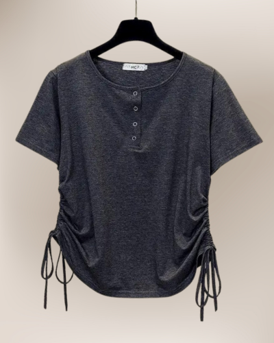 Beryl | Oversized Fashion T-Shirt with Adjustable Drawstring