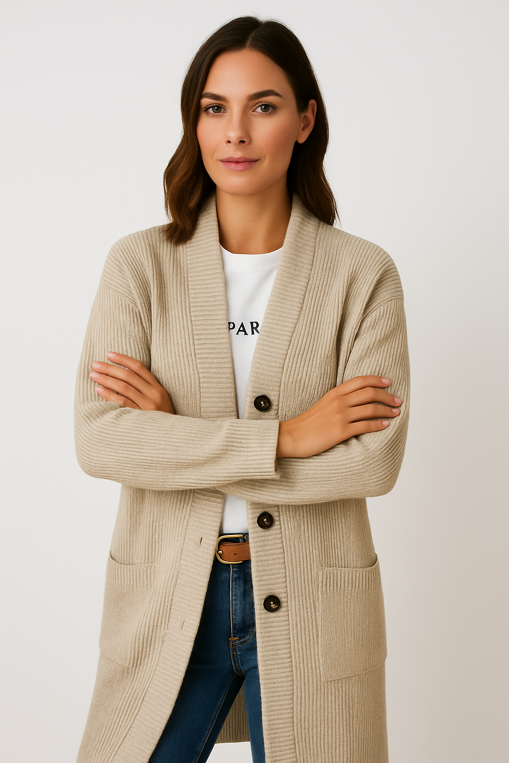 Charlotte - Women’s Elegant Long Cardigan - Soft Fabric, Flattering Fit & Timeless Style