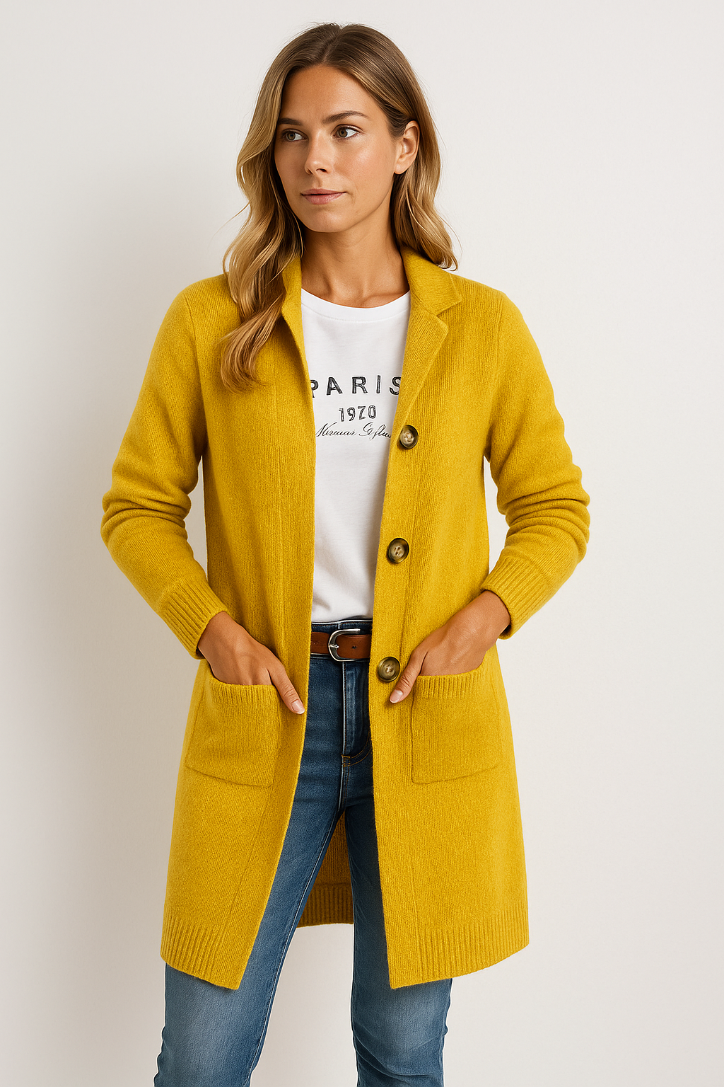 Charlotte - Women’s Elegant Long Cardigan - Soft Fabric, Flattering Fit & Timeless Style