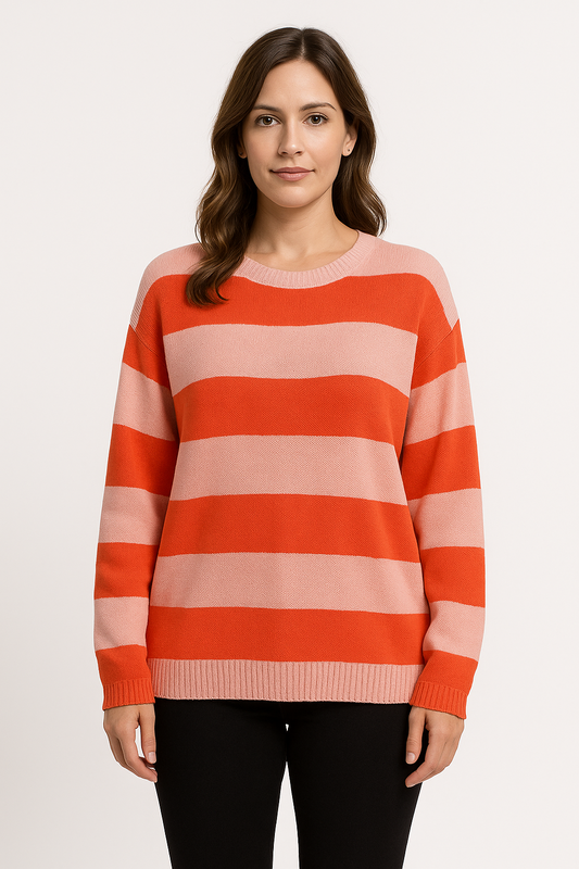 Giulietta | Women's Casual Striped Knit Sweater – Soft Fabric and Timeless Design