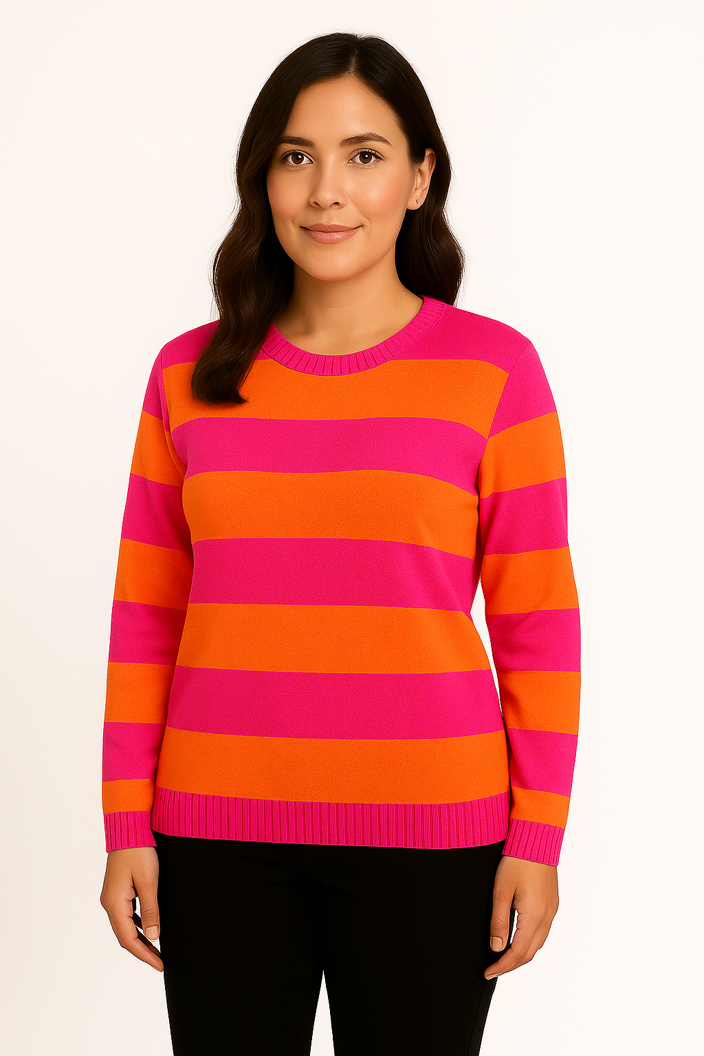 Giulietta | Women's Casual Striped Knit Sweater – Soft Fabric and Timeless Design