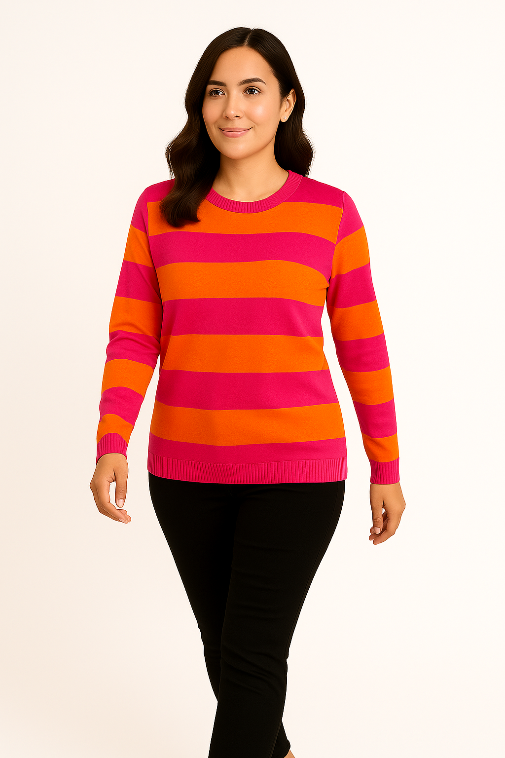 Giulietta | Women's Casual Striped Knit Sweater – Soft Fabric and Timeless Design