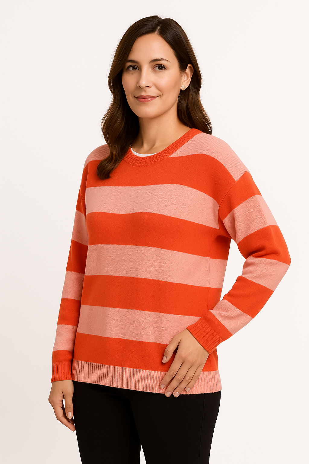 Giulietta | Women's Casual Striped Knit Sweater – Soft Fabric and Timeless Design