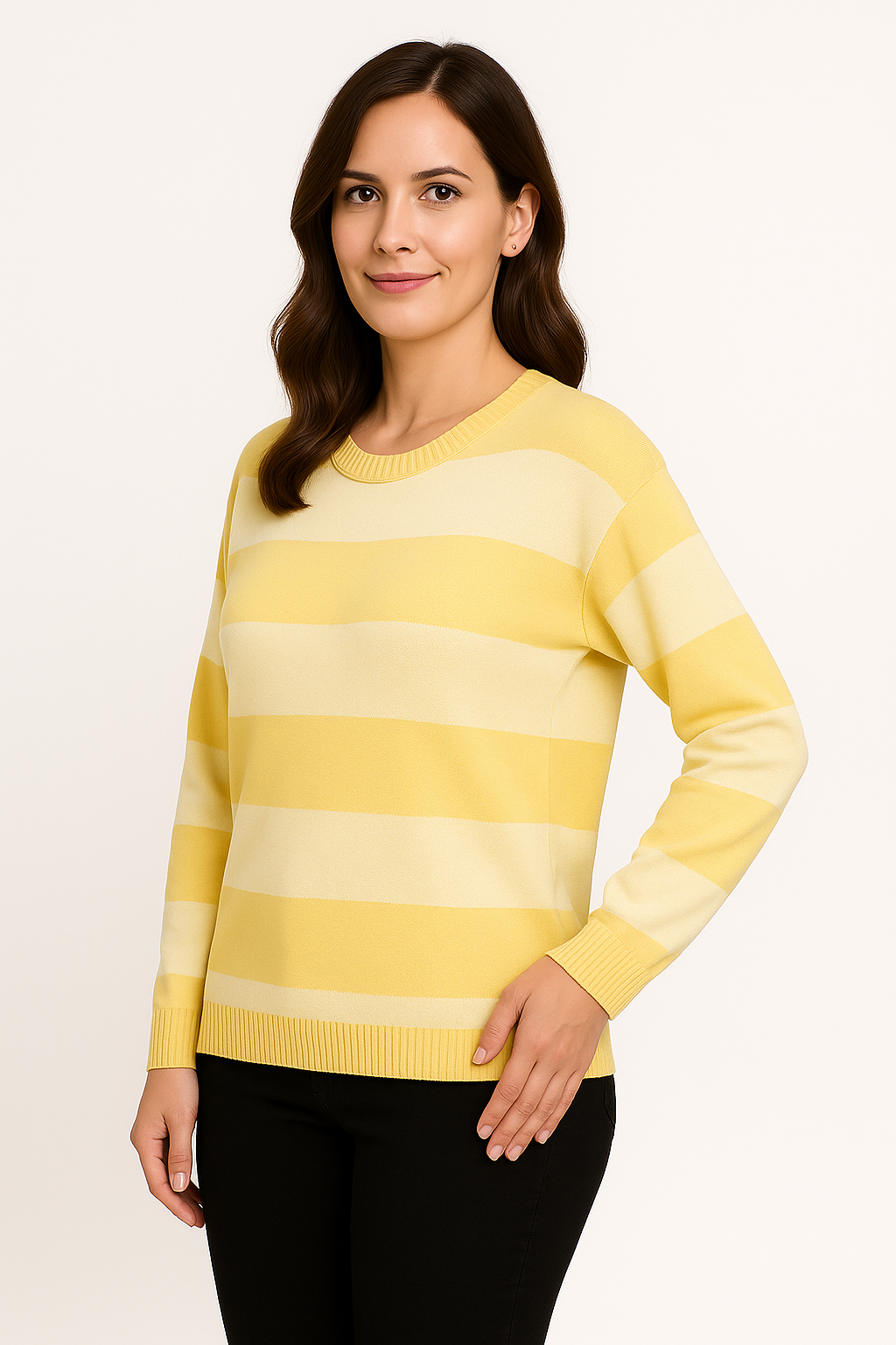 Giulietta | Women's Casual Striped Knit Sweater – Soft Fabric and Timeless Design