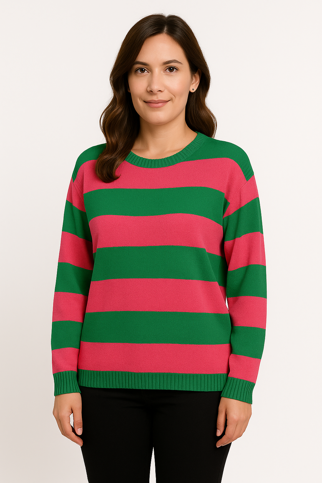 Giulietta | Women's Casual Striped Knit Sweater – Soft Fabric and Timeless Design