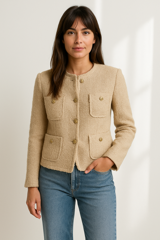 Isabella | Women's Tweed Blazer – Timeless Tailored Fit for Smart-Casual Style
