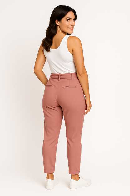 Olivia - Relaxed High-Waisted Women's Pants – Soft Fabric, Flattering Fit, and Casual Style