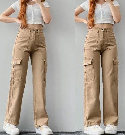 Women's Cargo Jeans with Multiple Pockets