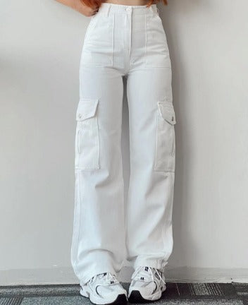 Women's Cargo Jeans with Multiple Pockets