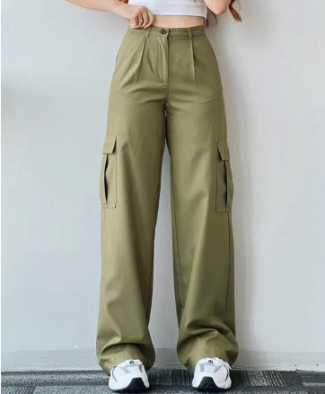 Women's Cargo Jeans with Multiple Pockets