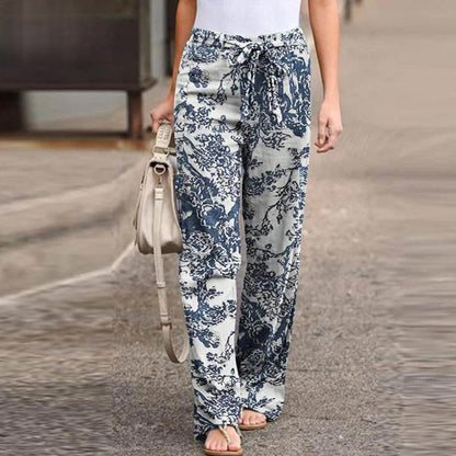 Elegant Women's Pants with Floral Print