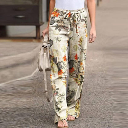 Elegant Women's Pants with Floral Print